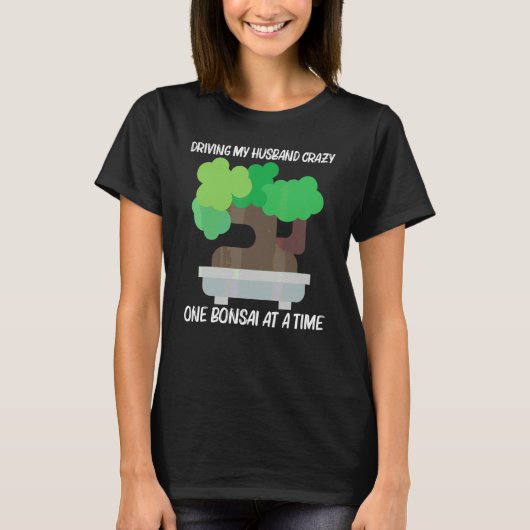 女性のためのおしゃれな盆栽 母の日 樹木 植物 ガーデニング Tシャツ (正面)