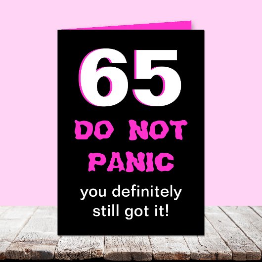 女性のためのおもしろいな第65バースデー・カード カード