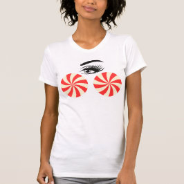 女性のためのおもしろアイキャンディTシャツ - 大胆なグラフィックTシャツ トライブレンドTシャツ