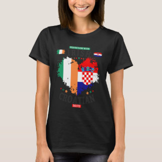 女性のためのアイルランド・クロアチア国旗アイデア & クロアチア アイルランド Tシャツ