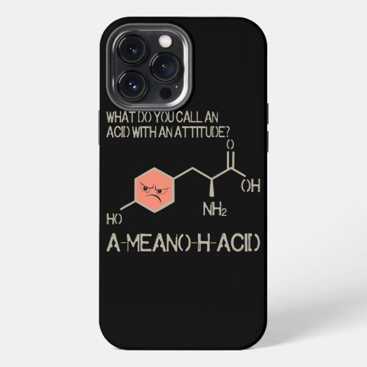 女性のためのアミノ酸 男性 ユーモア ネルディー 化学 iPhoneケース (裏面)