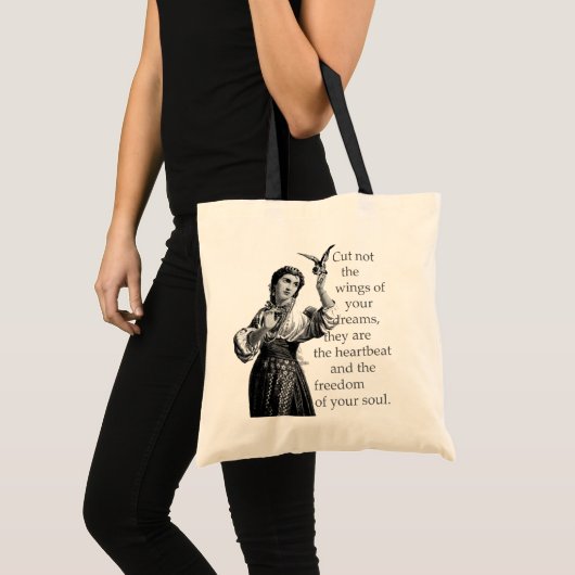 女性のためのインスピレーションの引用文 トートバッグ (正面(商品))