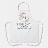 女性のためのカスタマイズされた家族料理ギフト エプロン (正面)