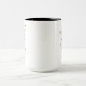 女性のためのカスタム ワイルドフラワー モノグラム マグカップ (中央)