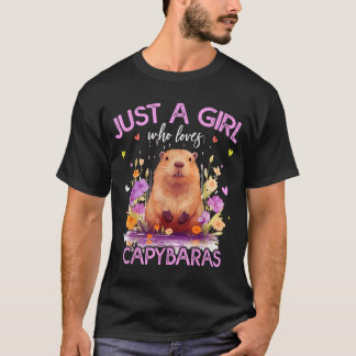 女性のためのカピバラ好き女子png tシャツ