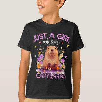 女性のためのカピバラ好き女子png tシャツ