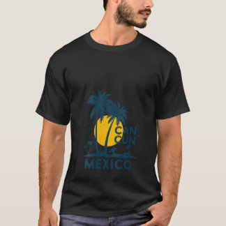 女性のためのカンクン メキシコ ビーチ ヤシの木 旅行 スクワッド Tシャツ