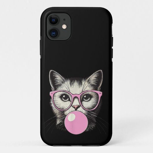 女性のためのキュートな猫 可愛い猫好きのためのデザイン Case-Mate iPhoneケース (裏面)