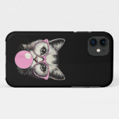 女性のためのキュートな猫 可愛い猫好きのためのデザイン Case-Mate iPhoneケース (裏面(横))