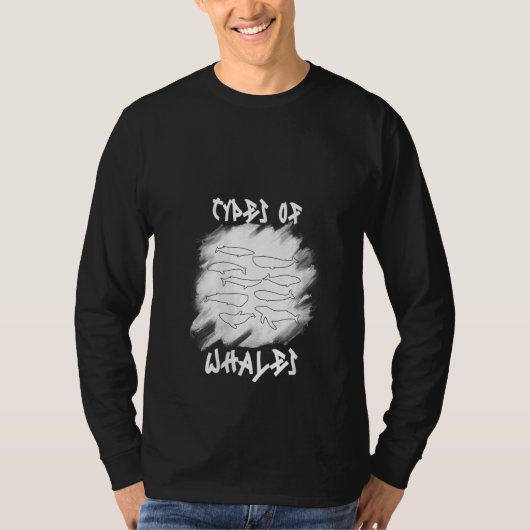 女性のためのクジラの種類 生物学 Tシャツ (正面)