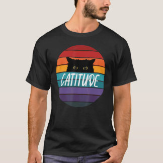 女性のためのクラシックな猫の態度のカジュアルなデザイン Tシャツ