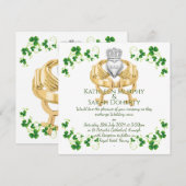 女性のためのクラダリングとシムロックの結婚式招待状 招待状 (正面/裏面)