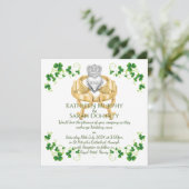 女性のためのクラダリングとシムロックの結婚式招待状 招待状 (スタンド正面)