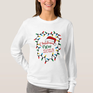 女性のためのクリスマスクルー Tシャツ