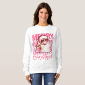 女性のためのクリスマス用のスウェットシャツと陽気なクリスマス スウェットシャツ (正面フル)