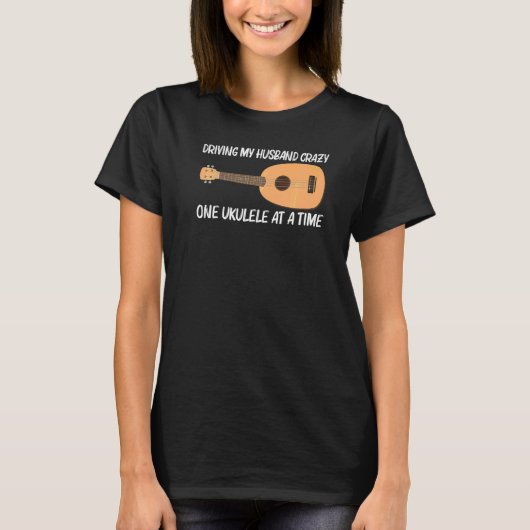 女性のためのクールなウクレレ 母の日 音楽 楽器 Tシャツ (正面)