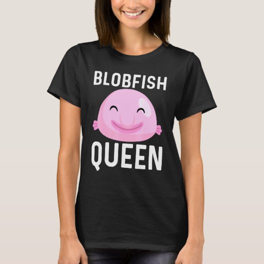 女性のためのクールなブロブフィッシュデザイン 母の日 釣り人 魚 Tシャツ (正面)