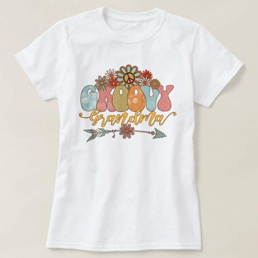 女性のためのグルーヴおばあちゃんおもしろいシャツ Tシャツ (デザイン正面)