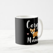 女性のためのコルギママCorgi犬ママ女の子のためのギフト コーヒーマグカップ (正面右)