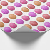 女性のためのゴルフ・ボールパターン、ピンクのゴルフ・ボールの紙 ラッピングペーパー (角)