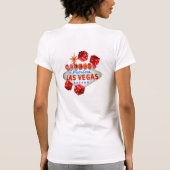 女性のためのサイコロプレーヤーのワイシャツ Tシャツ (裏面)