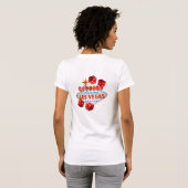 女性のためのサイコロプレーヤーのワイシャツ Tシャツ (裏面フル)