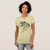 女性のためのシックなヒョウ柄 – 大胆でスタイリッシュ Tシャツ (正面フル)