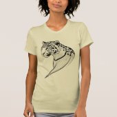 女性のためのシックなヒョウ柄 – 大胆でスタイリッシュ Tシャツ (正面)