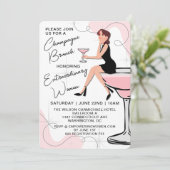女性のためのシャンパンブランシュ招待状 招待状 (スタンド正面)