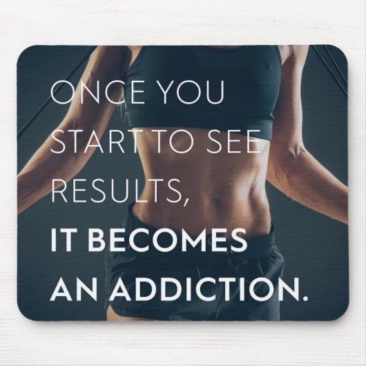 女性のためのジム動機 – 結果 – トレーニング マウスパッド (正面)
