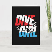 女性のためのスキューバダイバーギフト、ダイビングガールスキューバダイビング カード (正面)