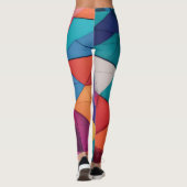 女性のためのデザイナーハイウエストレギンス- スタイリッシュ レギンス (裏面)