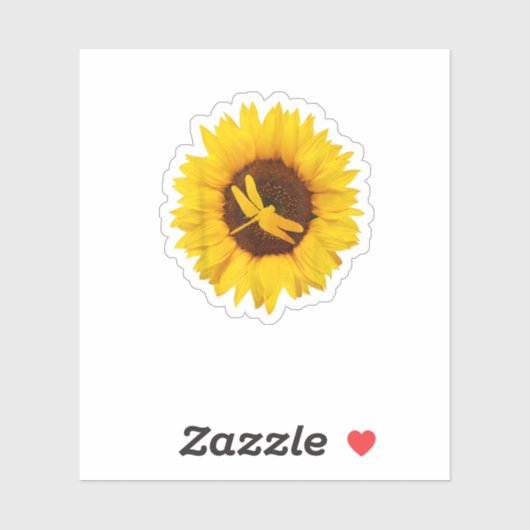 女性のためのドラゴンフライの贈り物は男性の暖かいニンフひまわり シール (シート)