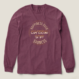 女性のためのハッピー・チアアップ・ロンTシャツ トライブレンドＴシャツ