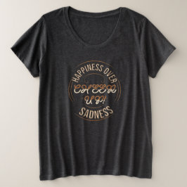 女性のためのハッピー・チアアップTシャツ(プラスサイズ) プラスサイズTシャツ