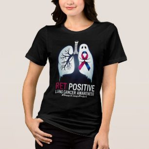 女性のためのハッピー・ランズ・プロジェクト募金Tシャツ v4 トライブレンドTシャツ