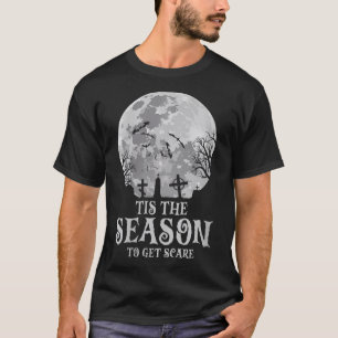女性のためのハロウィン・シーズン・ホーンテッド・ムーン・クリーピー Tシャツ