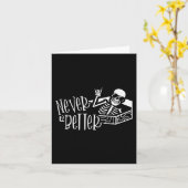 女性のためのハロウィーンは決してよりよいスケルトンおもしろいS カード (黄色い花)