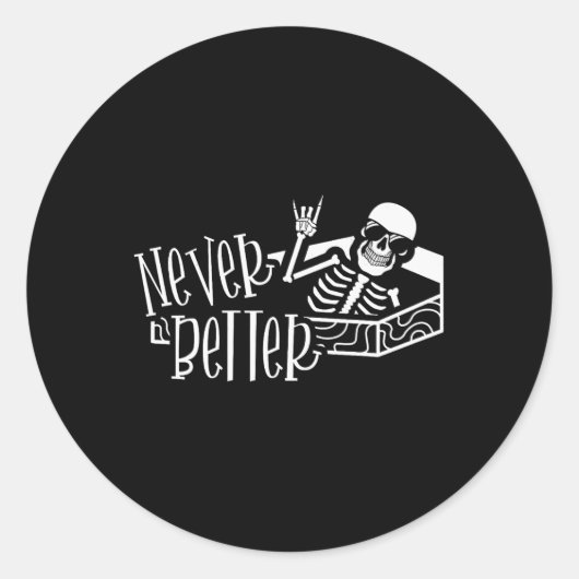 女性のためのハロウィーンは決してよりよいスケルトンおもしろいS ラウンドシール (正面)