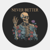 女性のためのハロウィーンは決してより良い審美的なハロウ ラウンドシール (正面)