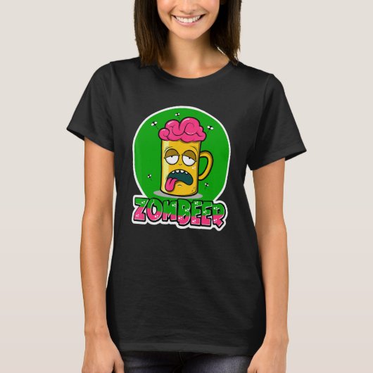 女性のためのハロウィーン・酔っぱらいコスプレ Tシャツ (正面)