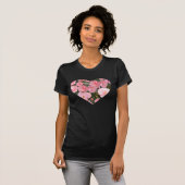 女性のためのバラのTシャツの十分のハート Tシャツ (正面フル)