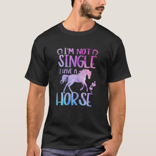 女性のためのバレンタインデー 馬 女性はひとりじゃない 馬 Tシャツ (正面)