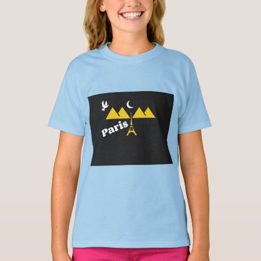 女性のためのパリTシャツTシャツ,.. Tシャツ (正面)