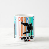 女性のためのパルクールおもしろ障害物コースデザイン コーヒーマグカップ (中央)