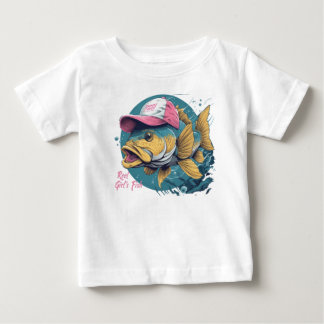 女性のためのパーソナライズされた釣りTシャツのデザイン ベビーTシャツ