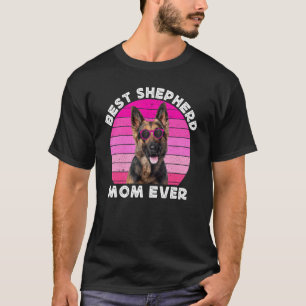 女性のためのピンクのドイツの羊飼いママ羊飼いGSPモ Tシャツ
