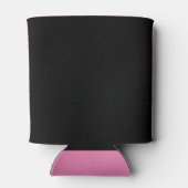 女性のためのピンクゴルフカート付きゴルフ誕生日パーティー 缶クーラー (裏面)