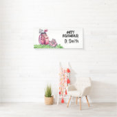 女性のためのピンクゴルフバッグとゴルフ引退 横断幕 (インサイチュ)