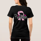 女性のためのピンクトバー乳がん認知月 トライブレンドＴシャツ (裏面)